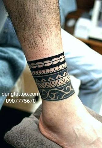 hinh xam hoa van mao ri co chan  thuc hien dungtattoo 0907775670